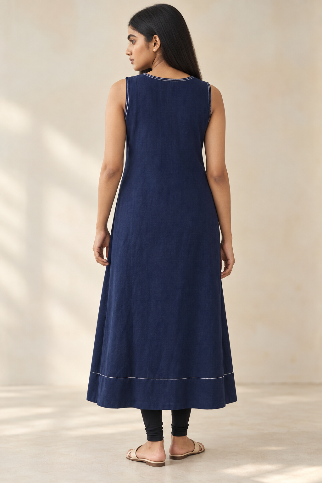 Embroidered Yoke A-Line Kurta