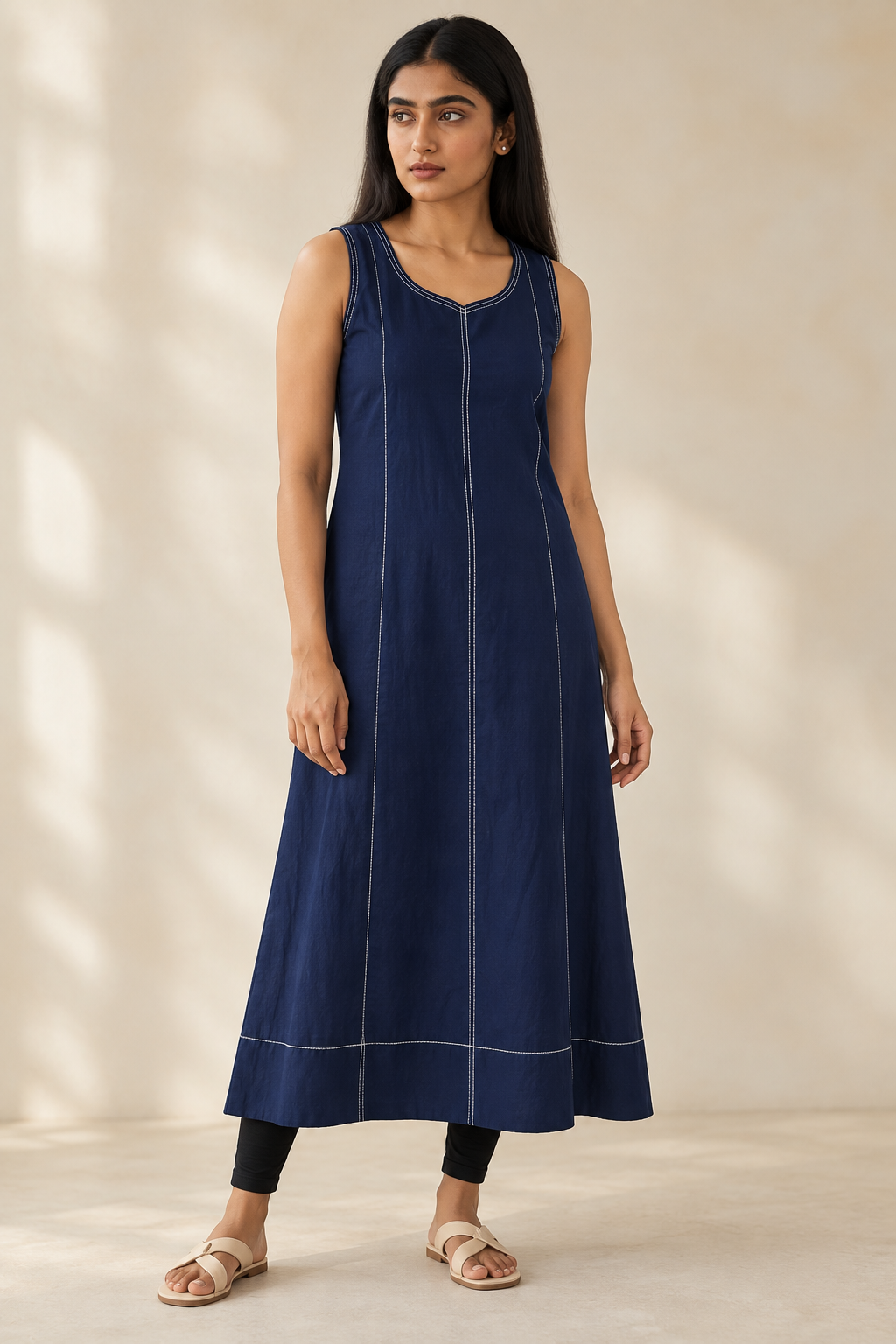 Embroidered Yoke A-Line Kurta