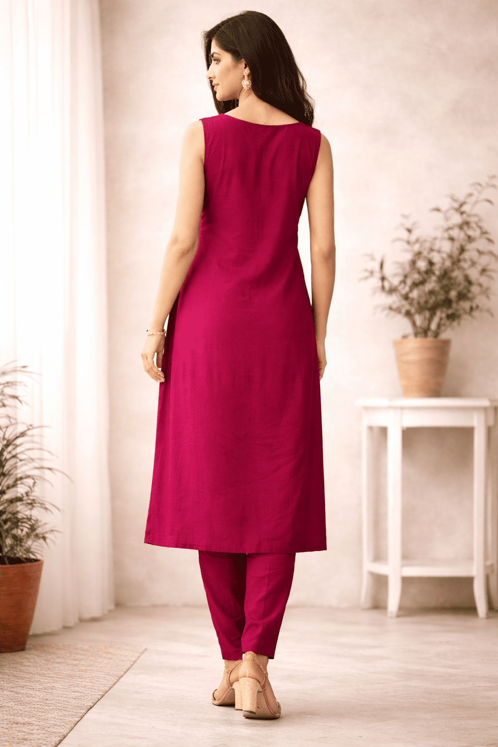 Blood cherry kurta set