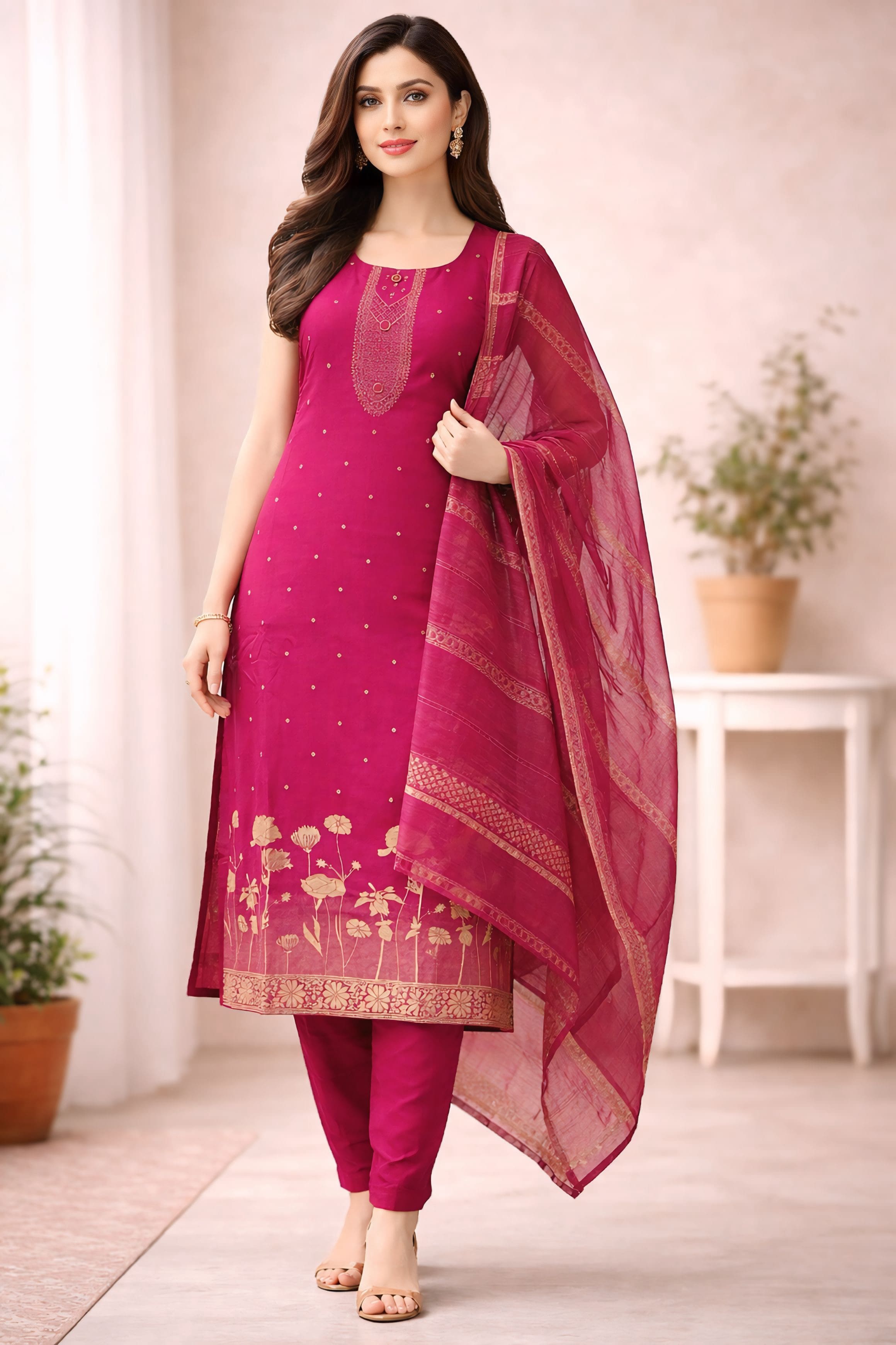 Blood cherry kurta set