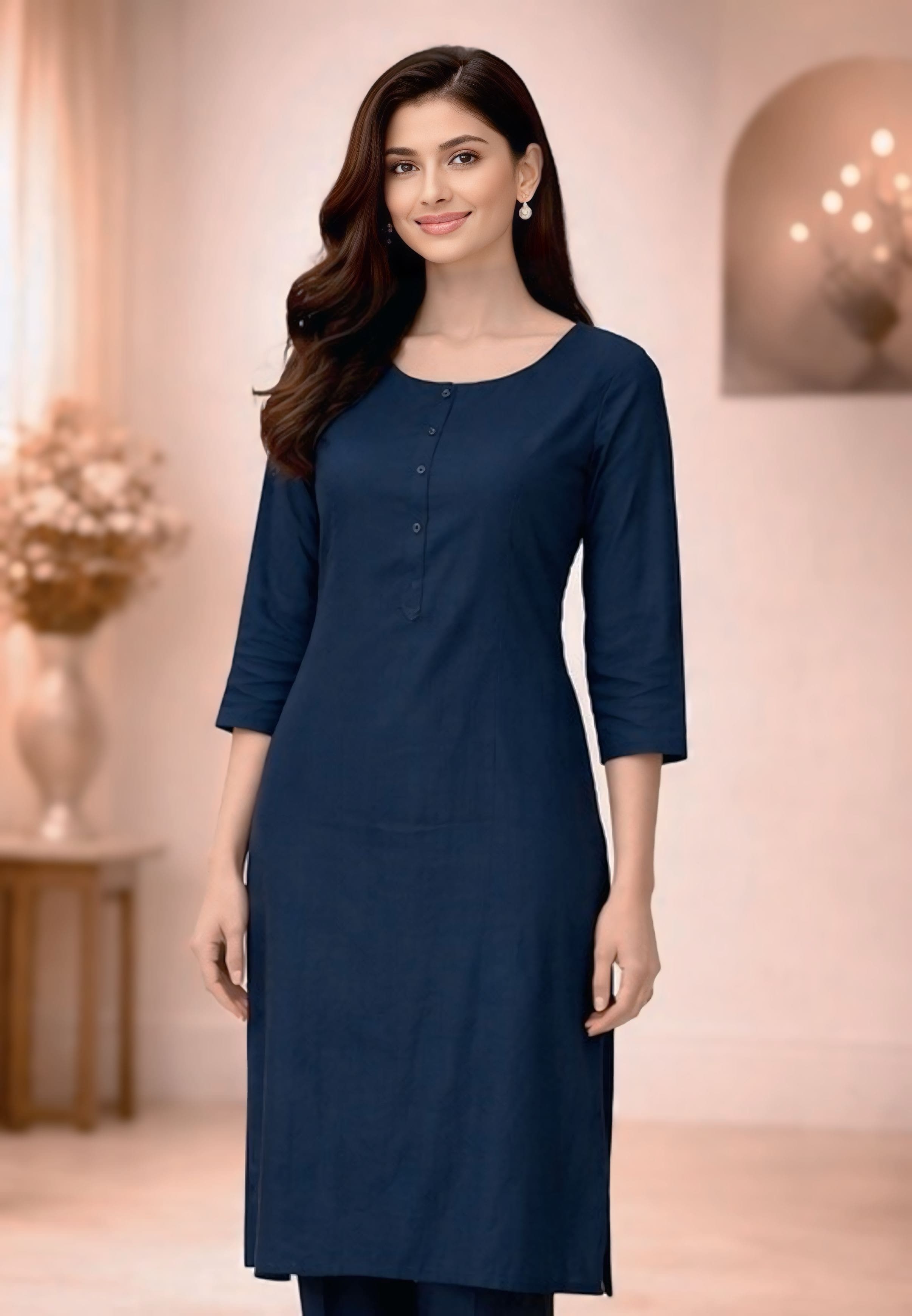 Embroidered Yoke A-Line Kurta
